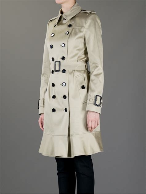 burberry frill hem trench coat|burberry trench coat women.